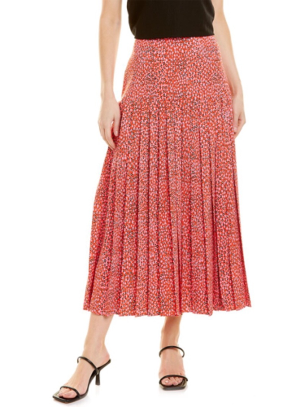NWT TED BAKER LONDON "ZANDI" FLOWY PLEATED MIDI SKIRT SIZE 1!
